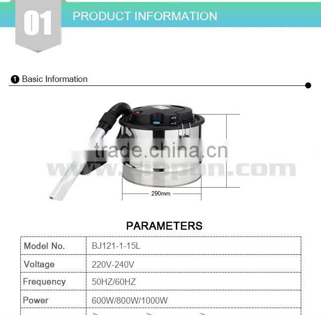 BJ21 Ash vacumm cleaner use for stove, fireplace, BBQ and so on, build the world more beautiful