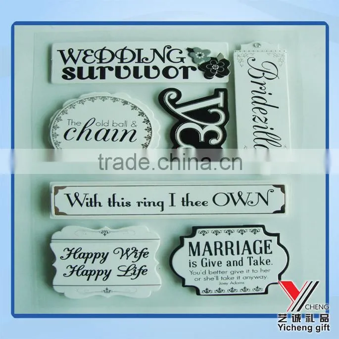lovely 3D customized Handmade printing puffy Sticker
