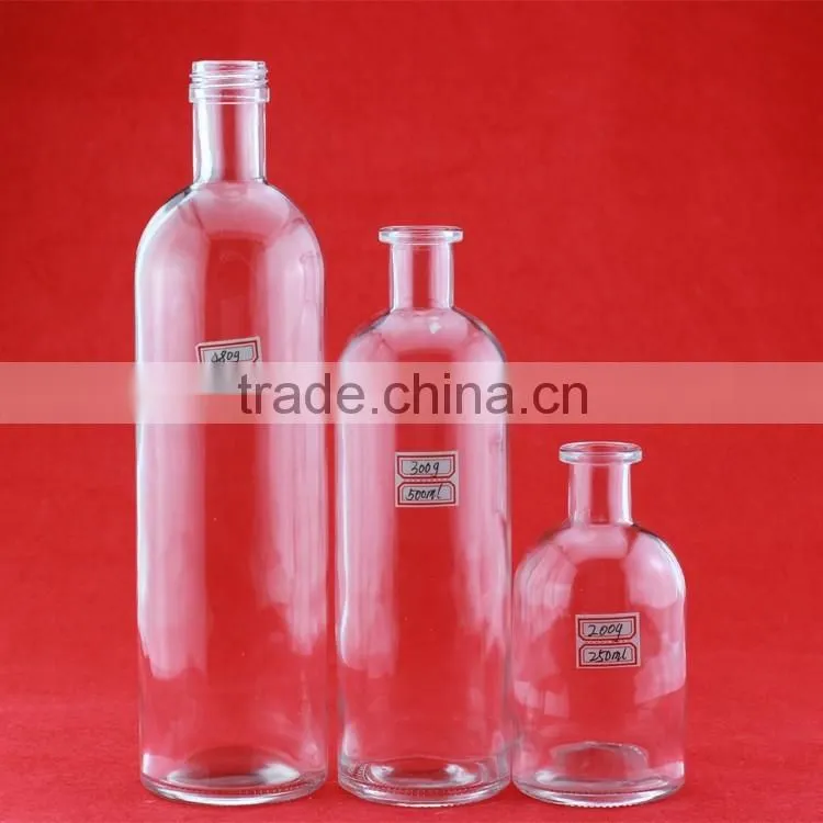 Handcraft glass bottle custom shape fruit juice glass bottle 300ml frosted glass bottle
