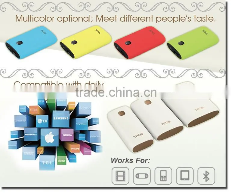 Top selling Universal Solar 5200mAh 6600mAh 7800mAh 10400mAh Power bank for smartphones with CE FCC ROHS