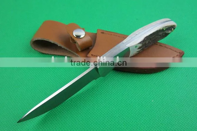 OEM small straight knife, antler handle hunting knife UD401777
