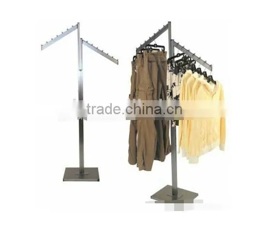 RH-YJ01 cloth display racks 400*300*1800 Q235 chrome plated High Quality Clothes Rack Stand Display