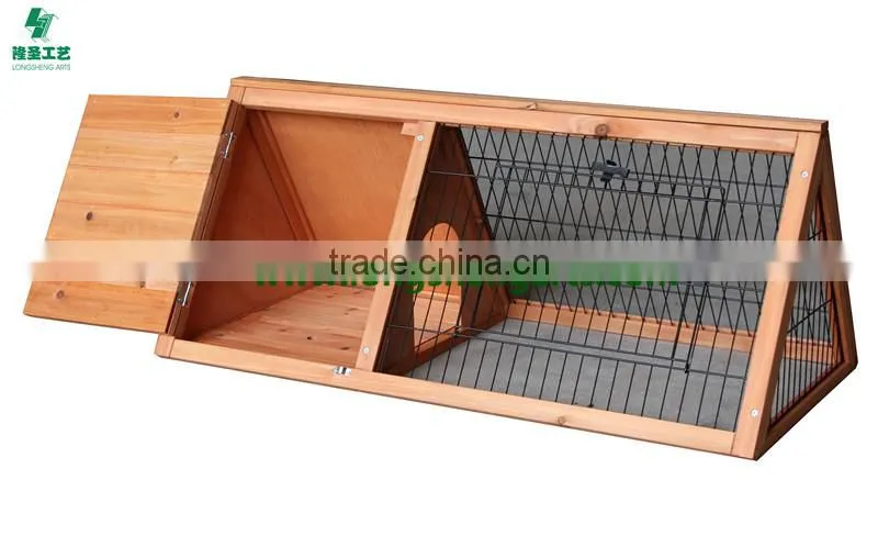 Triangle wooden rabbit cage