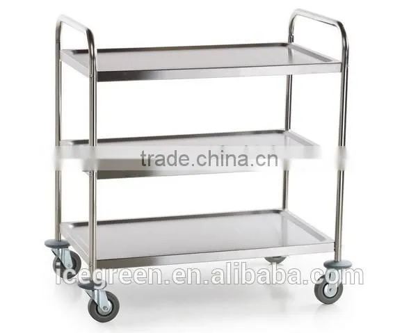 3-Tier Utility Stainless Steel Cart
