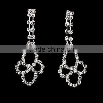 Latest diamond wedding accessories tiara necklace earrings jewelry set
