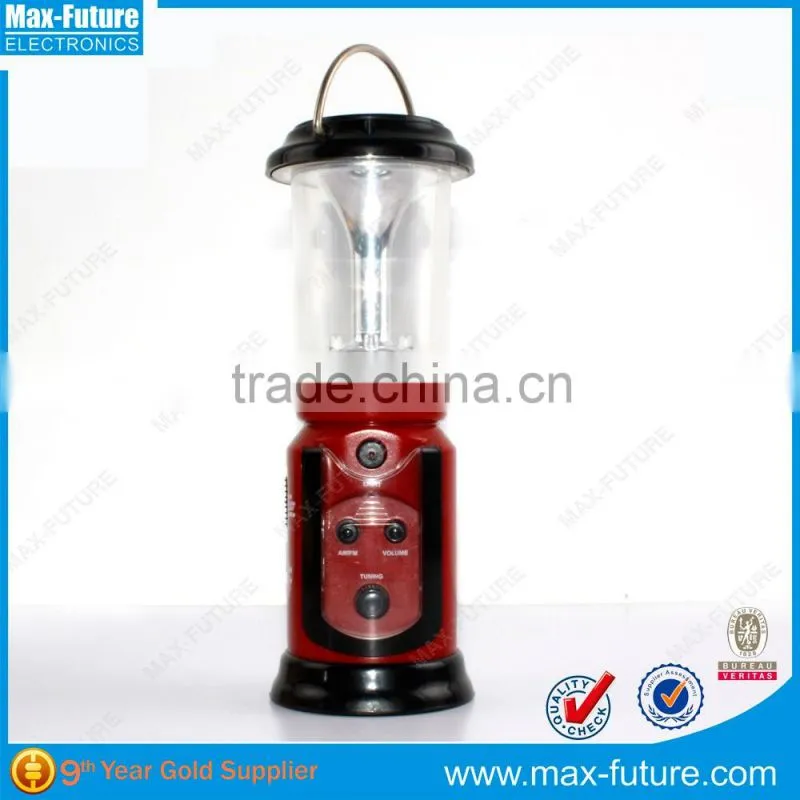 Emergency hand crank led Flashlight with radio / Dynamo torch light with radio / Hand crank flashlight USB charger
