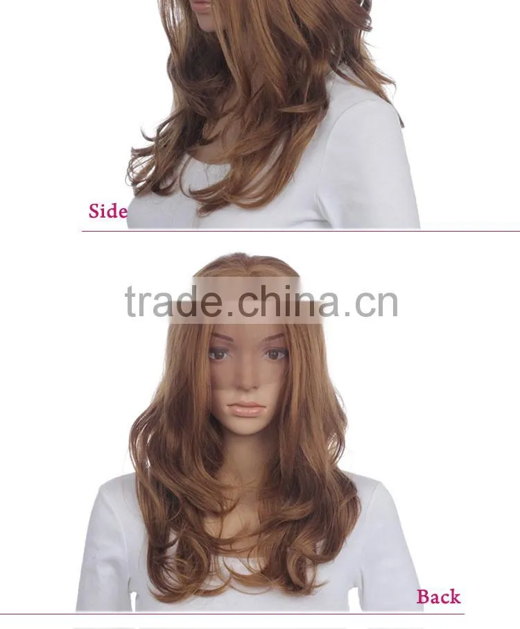 Special price synthetic middle part lace front wig blonde