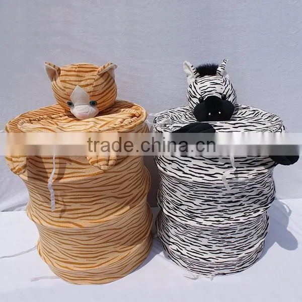 Folded hamper basket