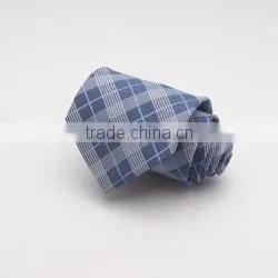 2016 hot selling navy blue striped mens silk ties with custom logo