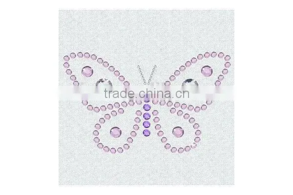 Creative lovely 3D crystal car sticker in butterfly design