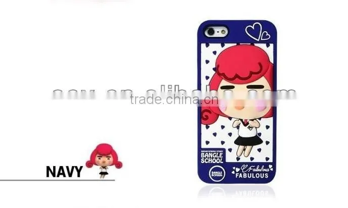 Cute 3D Cartoon Bangle School Judy Case for iPhone 5 Soft Silicon Case
