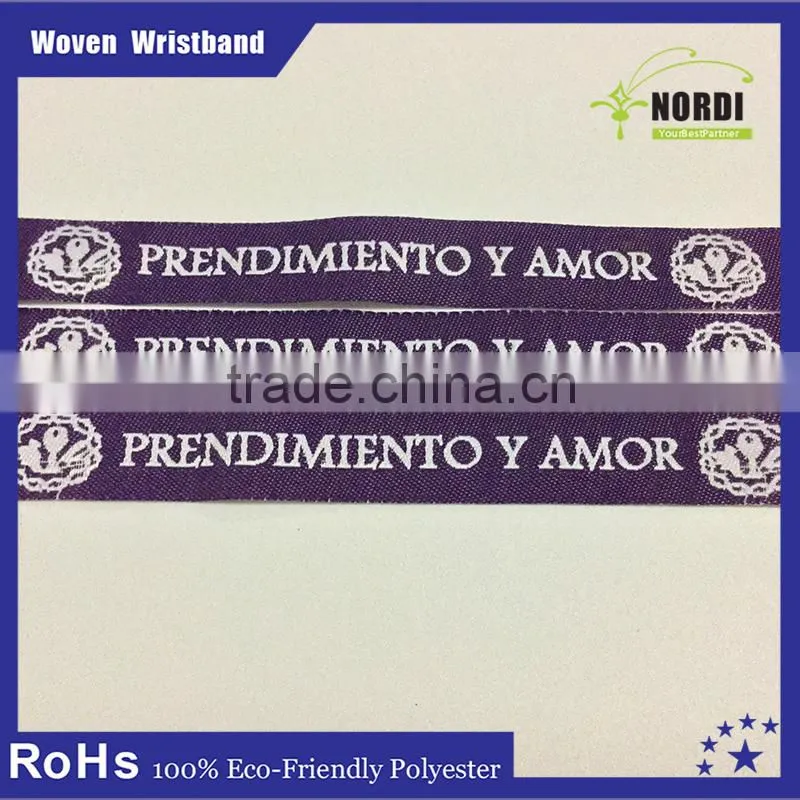 Custom sport woven Wristband with slide lock/Wristband/Wrist band
