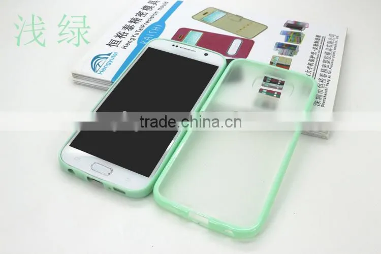 2015 new design wholesale phone case for samsung s6 ,tpu+pc case for samsung galaxy s6