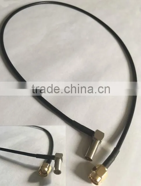 cable assembly SMA male to MS147 male right angle cable for RG174