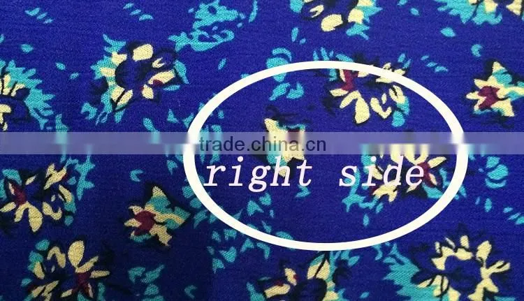 Oeko-tex standard 30*24 135gsm print crinkle rayon fabric, plain crepe viscose fabric