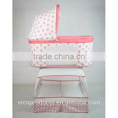 Manufacturer Portable Lightweight Swing Baby Bed with Canopy and Storage Basket Rocking Bed for Baby Cradle