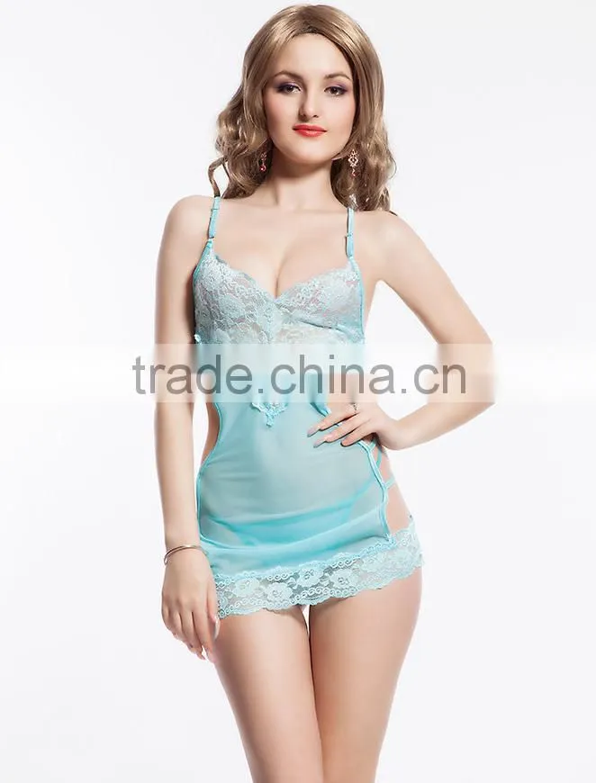 New design wonderful lovely sexy babydoll vintage satin babydoll sexy lingerie