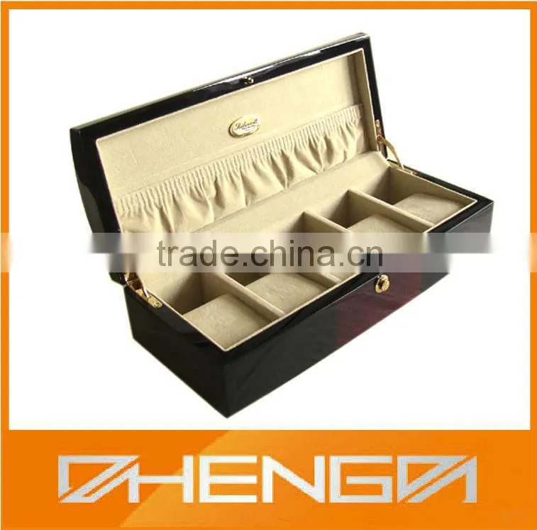 Best Sell custom made brown piano finish wooden watch packaging boxes (ZDS-F218)