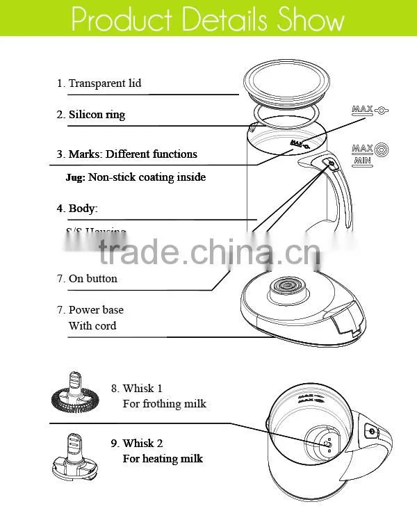 Unique Induction Milk Frother for Antique Coffee Maker