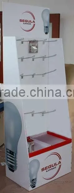 Cardboard paper peg display stand and rack for baby'products promotion