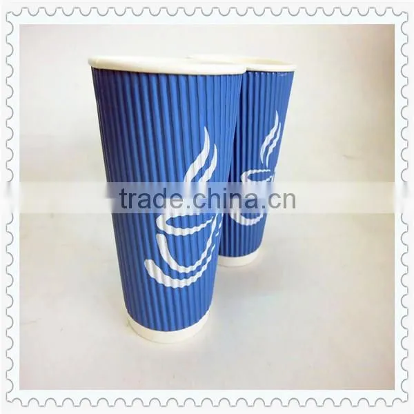 Printed disposable ripple wall paper cup for holiday wholesale