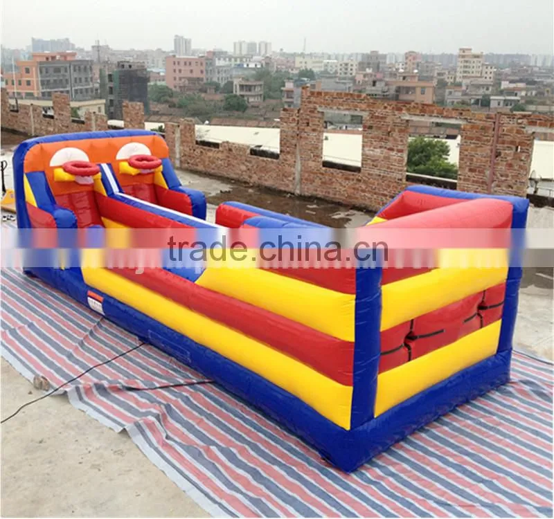 3 lane inflatable bungee run with rope and clothes for free