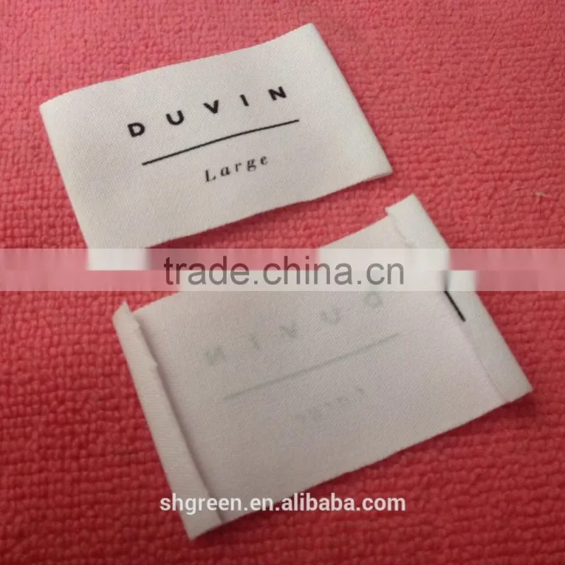 Customized high grade cotton printing label for baby clothes
