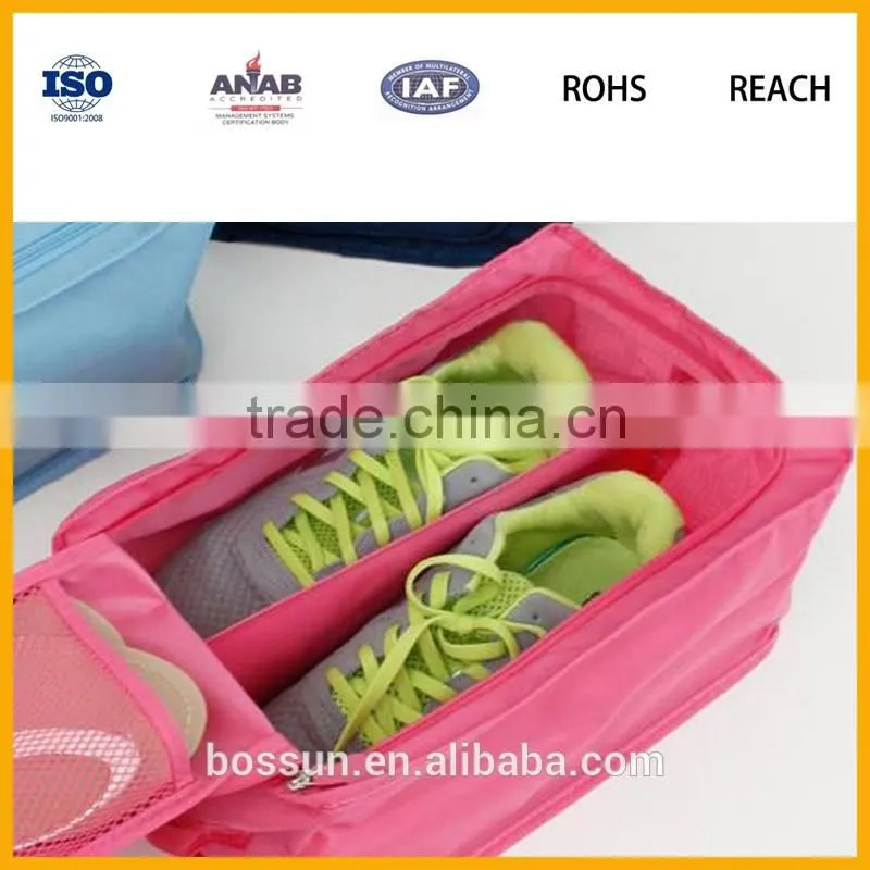 Outdoor Ripstop Polyester Travel Shoe Bag with factory price ISO9001:2008