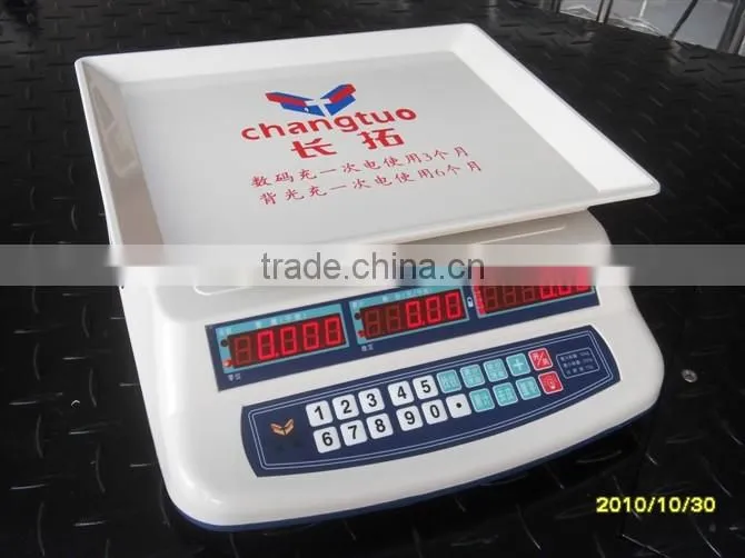 electronic price computing scale 30kg,digital price scale electronic bench scale with steel pan