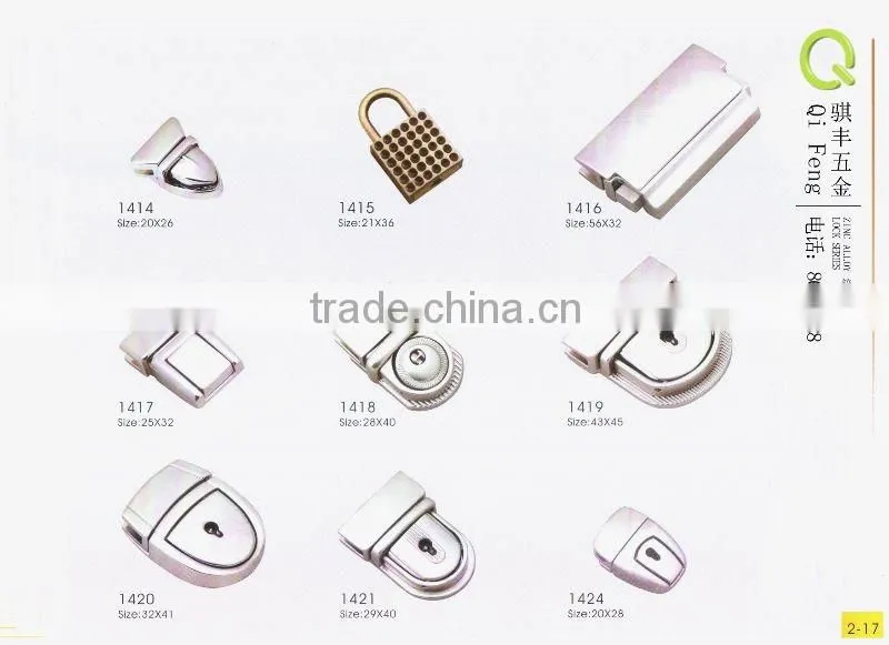 Qifeng new design metal lock,bag lock,bag accessories