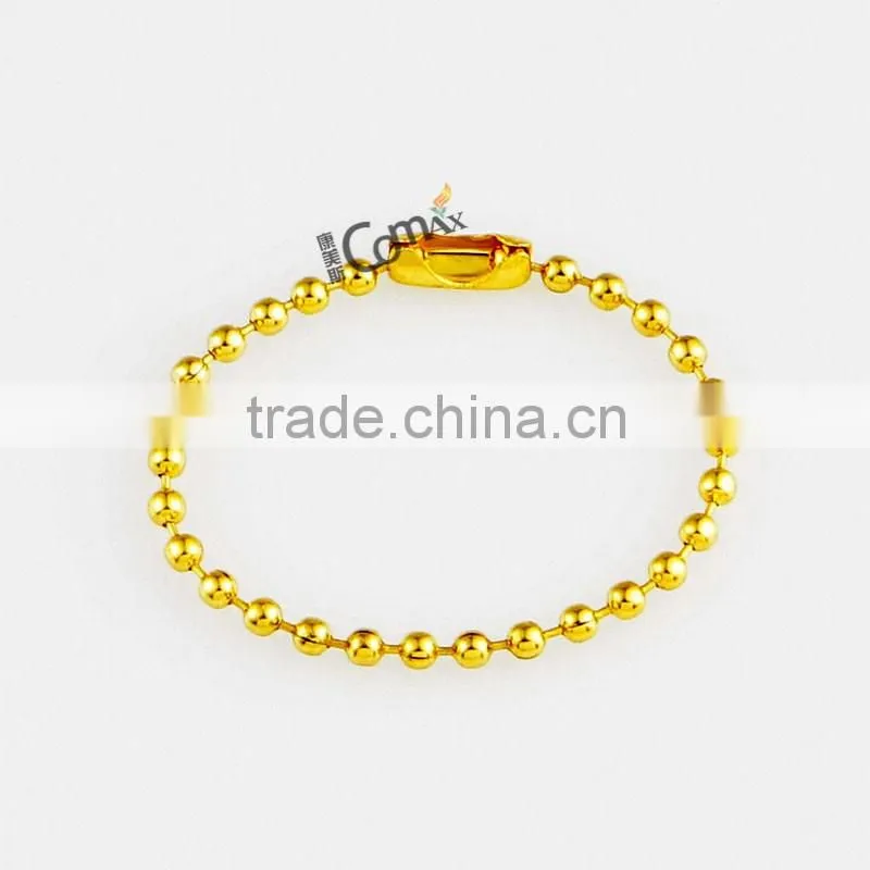 Decorative Iron Yellow Gold Metal Ball Bead Chain For Handbag