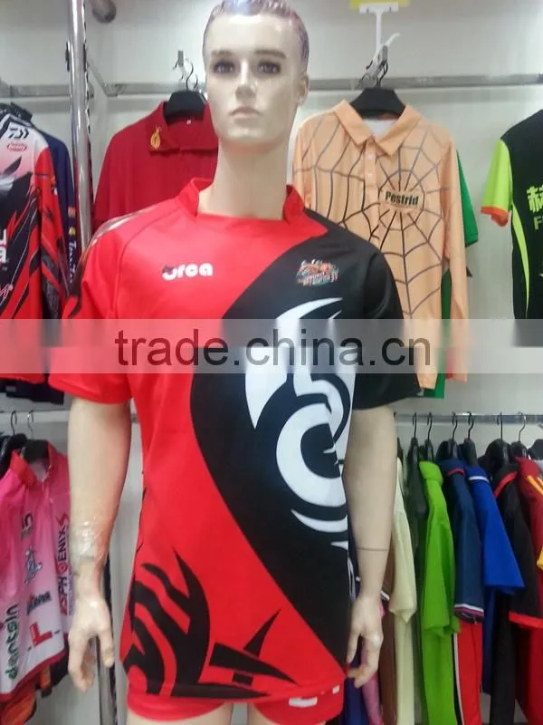 Sublimation Red Color Rugby Jersey New Style Rugby Kit Custom Rugby Uniforms Shirts