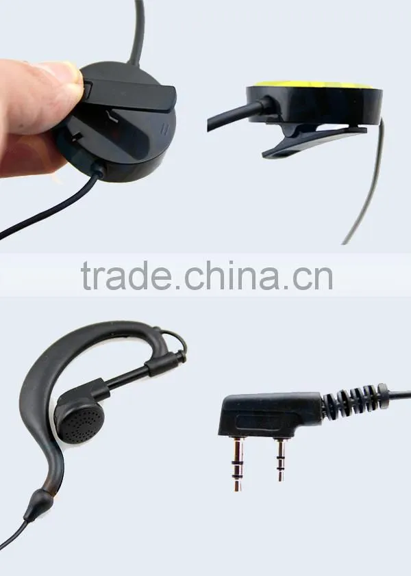 wired ptt buttom black clear sound made in china walkie talkie mini earpiece