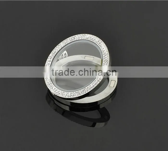 Stainless Steel Round Shape Floating Locket Charm
