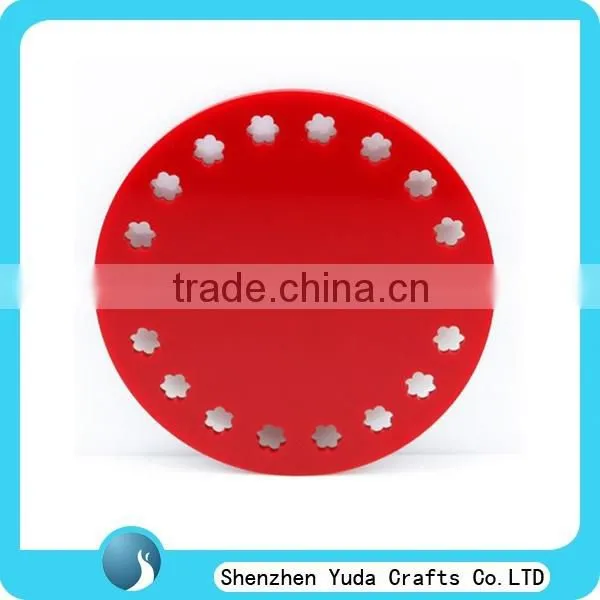 custom design coaster holder, round caoster disk for cups, acrylic coaster wholesale
