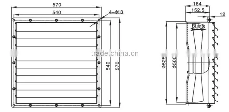 380v low vibration new designed household shutter fann with 1390rpm