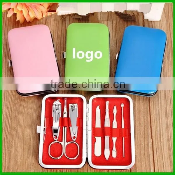 Hot sell nail clipper nail cutter set mini manicure set with pu box