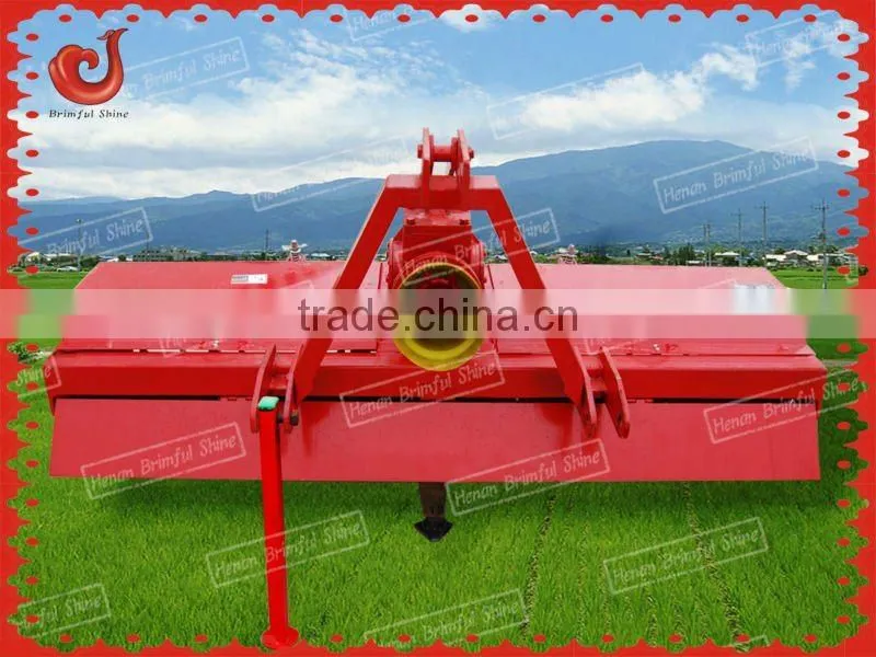 Gear drive tractor mounted farm soil tilling machine