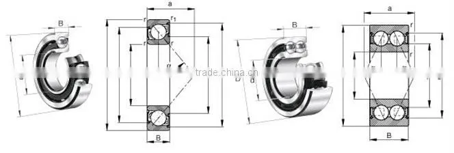 bearing factory double row Angular Contact Bearings 3306