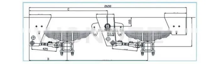 Fuwa 2-axle Mechanical Suspension