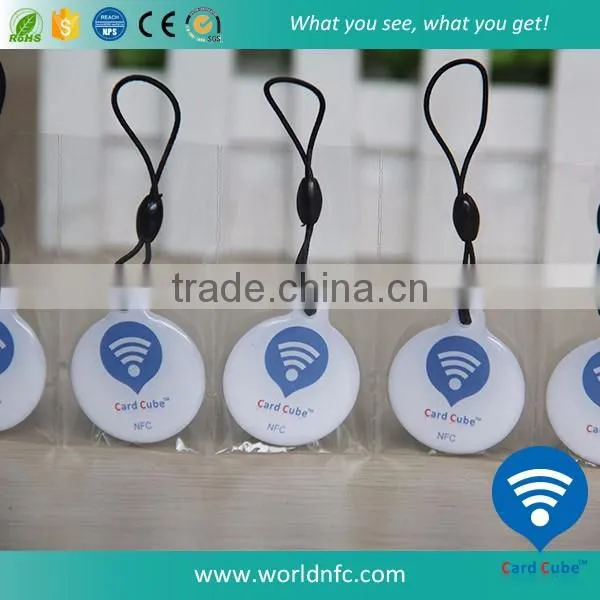 ISO14443A Printable NTAG213 NFC Epoxy Key Tag for Promotion