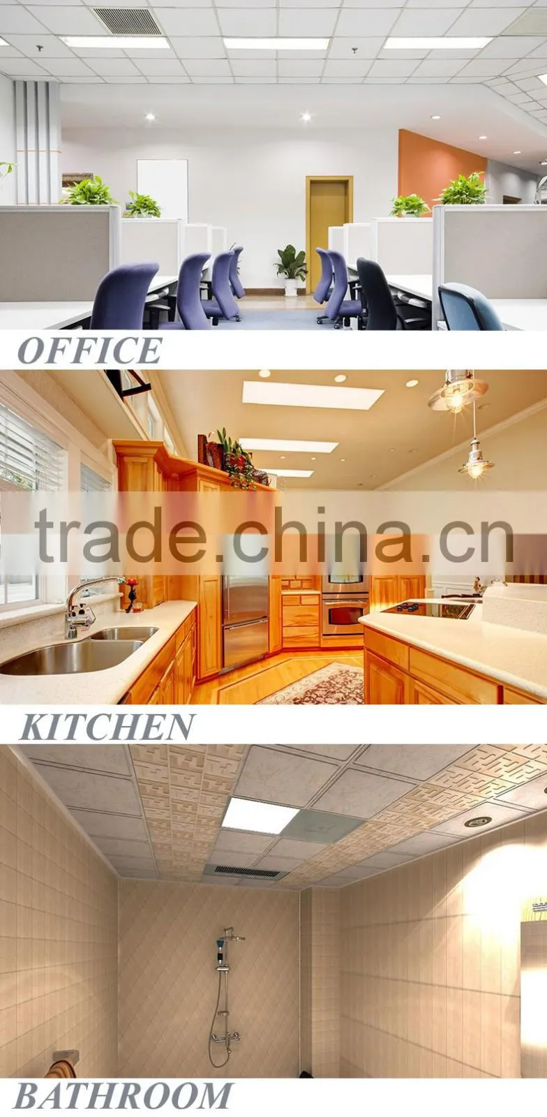 High Power Square Led Ceiling Panel Light 600x1200MM 72W 5760lm Warm White Natural White Cool White 85V 265V