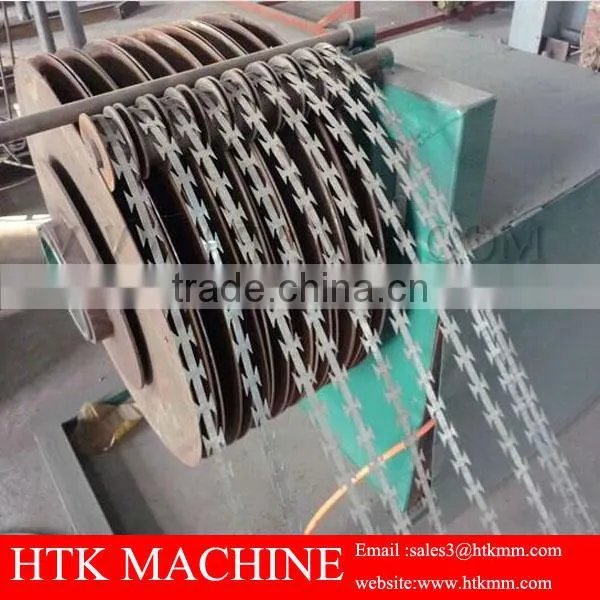 best quality hot dip galvanized concertina razor barbed wire making machine