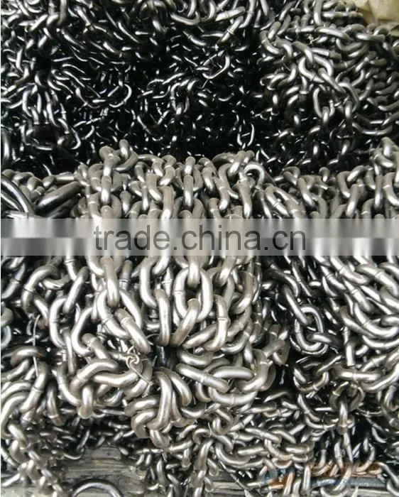 High strength coal mining round link chain for scraper conveyor
