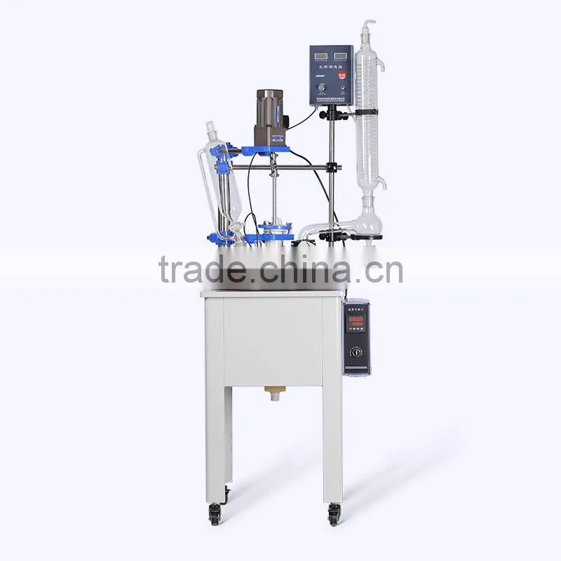 2017 Hot Sale 20L Single Layer High Borosilicate Gass Bioreactor