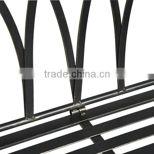 Top selling antique brown iron garden bench