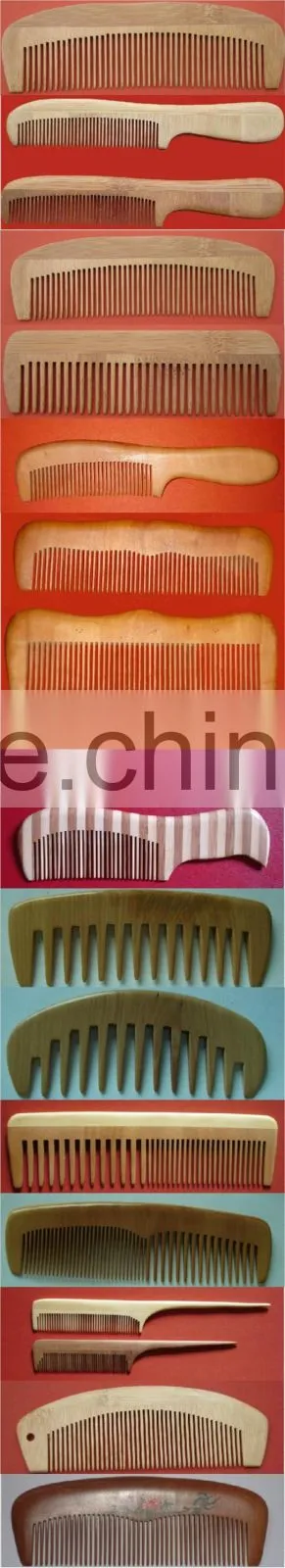 100%Nature Peach Wooden Combs 17.2*4.2