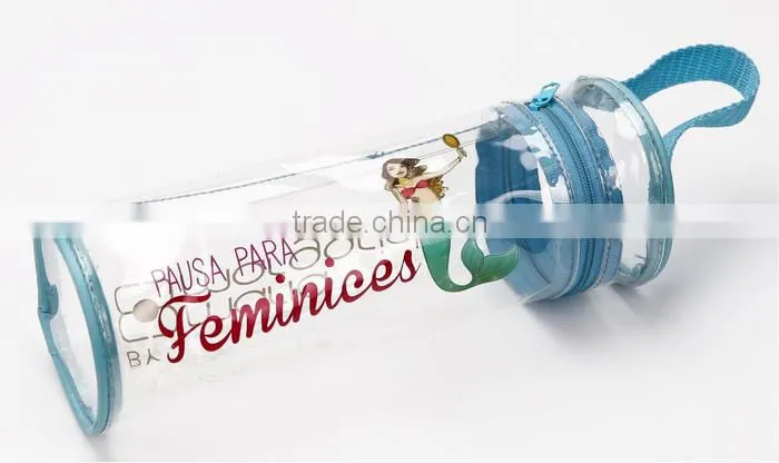 Store More Promotinal Clear PVC Blue Customized Logo Toiletry Kit