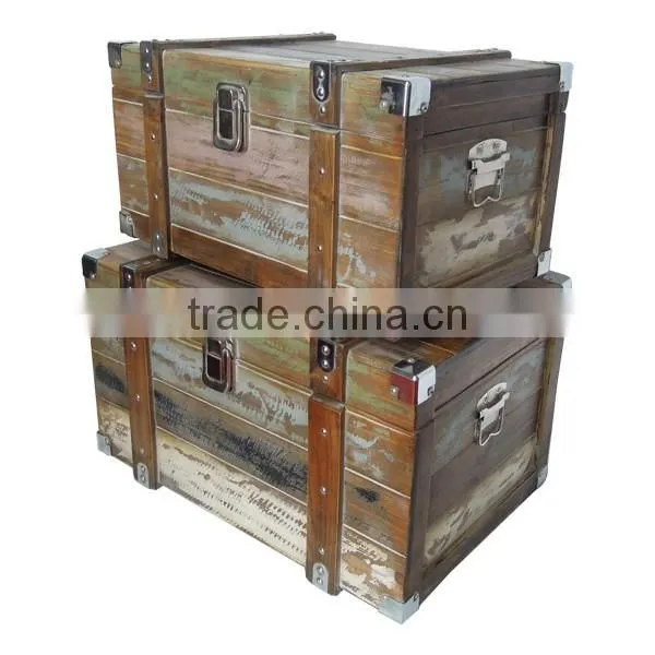 Vintage Wooden Storage Box Wooden Craft Box