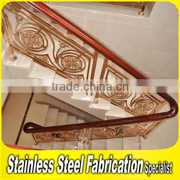 Modern Decorative Bronze Color Integral Aluminum Stair Railing